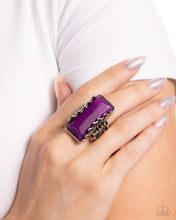 Load image into Gallery viewer, Scalloped Stone Purple Ring