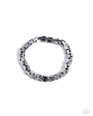 Interlocked Ideal Silver Mens Bracelet