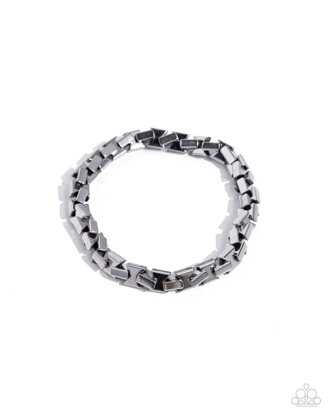 Interlocked Ideal Silver Mens Bracelet