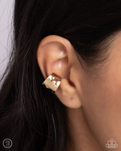 Load image into Gallery viewer, Warped Wonder Gold Cuff Earrings