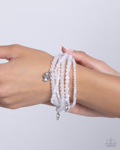 Load image into Gallery viewer, Swirling Shopaholic White Bracelet