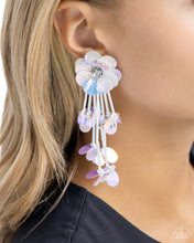 Load image into Gallery viewer, Floral Future White Sequin Post Earing