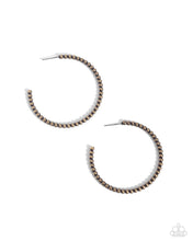 Load image into Gallery viewer, Manufactured Monochromatic Brass Hoop Earrings