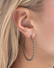 Load image into Gallery viewer, Manufactured Monochromatic Brass Hoop Earrings