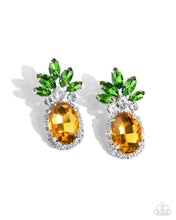 Load image into Gallery viewer, Prismatic Pineapple Yellow Post Earrings