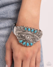 Load image into Gallery viewer, Artisan Age Blue Hinged Bangle