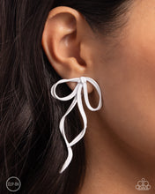 Load image into Gallery viewer, Vow To BOW White Clip On Earrings