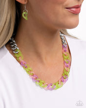 Load image into Gallery viewer, Rainbow Ragtime Green Necklace