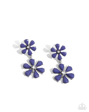 A Blast of Blossom Blue Earrings