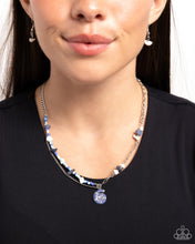 Load image into Gallery viewer, Spiraling Seafloor Blue Necklace