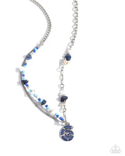 Load image into Gallery viewer, Spiraling Seafloor Blue Necklace