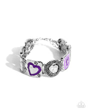 Load image into Gallery viewer, Hammered History Purple Bracelet