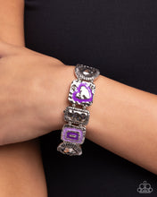 Load image into Gallery viewer, Hammered History Purple Bracelet
