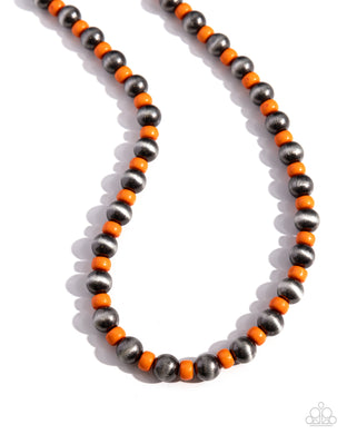 Contemporary Confidence Orange Necklace