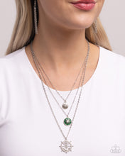 Load image into Gallery viewer, Anchor Arrangement Green Necklace