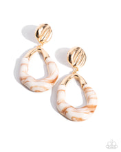 Load image into Gallery viewer, High-Sheen Swirls Gold Earrings