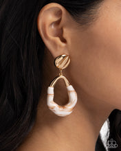 Load image into Gallery viewer, High-Sheen Swirls Gold Earrings