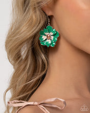 Load image into Gallery viewer, Tropical Treasure Green Earrings