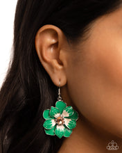 Load image into Gallery viewer, Tropical Treasure Green Earrings