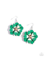 Load image into Gallery viewer, Tropical Treasure Green Earrings