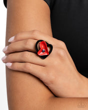 Load image into Gallery viewer, Cupid Celebration Red Skinny Band Ring