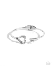 Load image into Gallery viewer, The Key to Romance White Hinged Bracelet