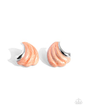 Load image into Gallery viewer, Whimsical Waves Orange Post Earring