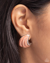Load image into Gallery viewer, Whimsical Waves Orange Post Earring