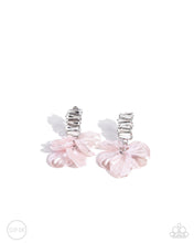 Load image into Gallery viewer, Stacked Sprigs Pink Clip On Earrings