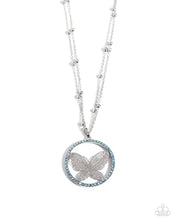Load image into Gallery viewer, Festive Flight Blue Necklace
