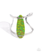 Load image into Gallery viewer, Spotted A Mile Away Green Cuff Bracelet