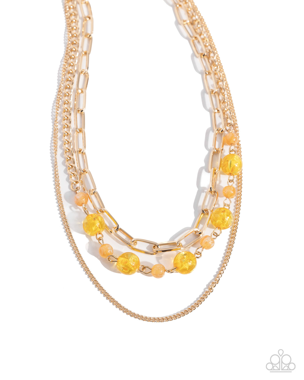 Beaded Behavior Yellow Necklace