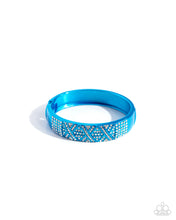 Load image into Gallery viewer, Refulgent Rebel Blue Hinged Bracelet