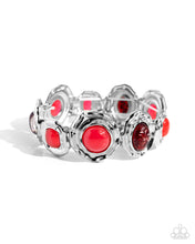 Load image into Gallery viewer, Hammered High Red Bracelet