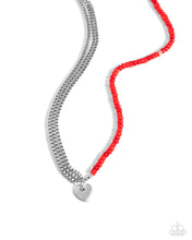 Load image into Gallery viewer, Squared Sweetheart Red Necklace
