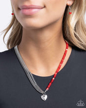 Load image into Gallery viewer, Squared Sweetheart Red Necklace