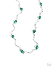Load image into Gallery viewer, Striped Season Green Necklace