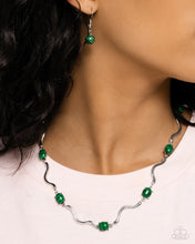 Load image into Gallery viewer, Striped Season Green Necklace