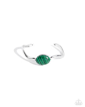 Load image into Gallery viewer, Striped Sensation Green Cuff Bracelet