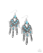Load image into Gallery viewer, Naturally Vintage Blue Earrings