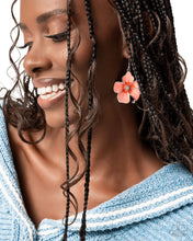 Load image into Gallery viewer, Floral Flavor Orange Earrings