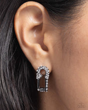 Load image into Gallery viewer, Safety Pin Secret Black Earrings