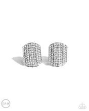 Load image into Gallery viewer, Glittering Generosity White Clip On Earrings