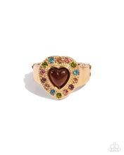 Load image into Gallery viewer, Sympathetic Shimmer Brown Skinny Band Ring