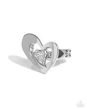 Load image into Gallery viewer, Abstract Amor White Skinny Band Ring
