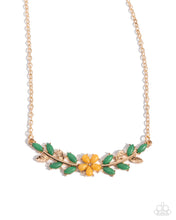 Load image into Gallery viewer, Leafy Layover Orange Necklace