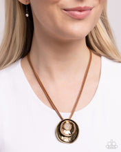 Load image into Gallery viewer, Duchess Disc Brass Necklace