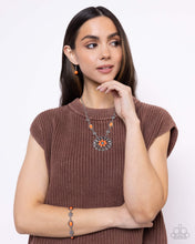 Load image into Gallery viewer, Ornate Opinion Orange Necklace