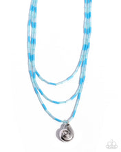 Load image into Gallery viewer, Spiral Safari Blue Necklace