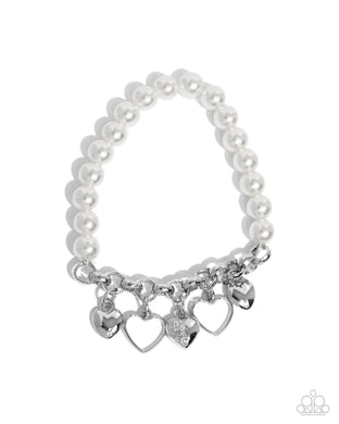 Charming Candidate White Bracelet